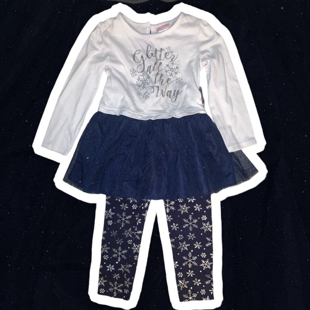 Glitter All The Way snowflake sz 4 set